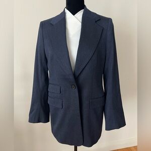 EUC Banana Republic Mare Sculpted Suit Jacket Indigo Women's Career Blazer Sz 8